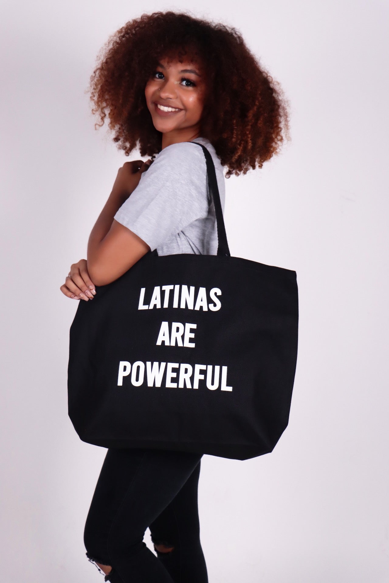 Latinas Are Powerful black tote bag